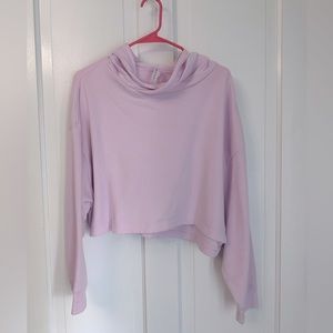 Women’s medium, Fabletics cropped hoodie in pink.